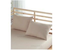 Kussenslopen – 100% Katoen – De Linde Home – Set van 2 – Zachte Kussenslopen – Beige – 60x70 cm – Ranforce Katoen – Zacht & Ademend – Perfecte Pasvorm – Hypoallergeen – Duurzaam – Stijlvol & Comfortabel