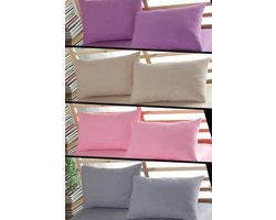 Kussenslopen – 100% Katoen – De Linde Home – Set van 8 – Zachte Kussenslopen – Diverse Kleuren – 60x70 cm – Ranforce Katoen – Zacht & Ademend – Perfecte Pasvorm – Hypoallergeen – Duurzaam – Stijlvol & Comfortabel