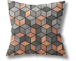 Kussenslopen Beton Koper - Decoratieve Hoes - Woonkamer Decoratie - Dubbelzijdige Print - 45 x 45 cm - Beton Koper