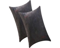 Kussenslopen Set - Kussenhoezen Decoratief - Bank en Bed - Met Rits - 60x70 cm - Meerdere Kleuren