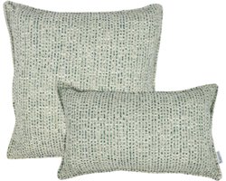 Kussoo- Set van 2 sierkussens – Gulia groen gemêleerd – 50x50 cm + 30x50 cm – Inclusief vulling - Luxe stof