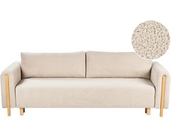 KVAM - Slaapbank 3-zits opbergruimte - Beige - Bouclé