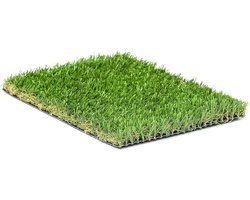 Kwaliteitsgras - Waterdoorlatend en zeer UV-bestendig - Kunstgrasmat voor tuin, terras, balkon