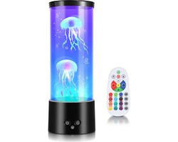 Kwallenlamp Lavalampen LED kwal echte lavalamp nacht licht aquarium met afstandsbediening bouwlamp Creatieve RGB