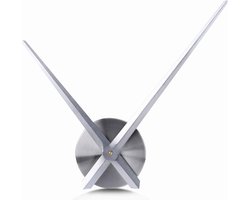 Kwarts uurwerk - Nieuw Los Uurwerk Kopen en Vervangen - Hoog koppel - Lange wijzers Uurwerk - Met 12cm schijf - Zilver - Metaal - Uurwijzer Vervangend Uurwerk - Voor woonkamerdecoratie, kunstdecoratie, kantoor, slaapkamer