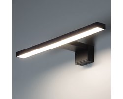 Kwazar Luminaire LED-spiegelverlichting badkamer 5W 450LM 30cm neutraal wit 4000K IP44 230V wandlamp spiegellamp, badkamerkast spiegelverlichting Elena Zwart
