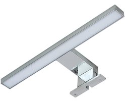 Kwazar - Wandlamp voor binnen, LED-spiegelverlichting voor de badkamer, LED-lamp voor vochtige ruimtes, badkamerlamp 5W, breedte 30 cm, neutraal wit 4000 K, IP44, 230V - Laag energieverbruik, ANITA zilver