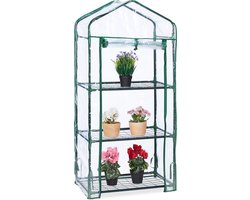 kweekkas balkon - 3 etages - 128 x 60 x 40 cm - buiten - plantenkas