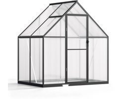 Kweekkas, voorzien van 4 mm dikke polycarbonaatplaten, geschikt als kas voor planten
