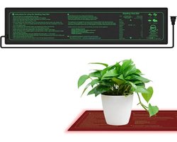 Kweekmat - verwarmingsmat planten - 10 x 52,5 cm- zaden - stekjes - kiemen - ook geschikt voor onder terrariums - spat waterdicht - 7 watt