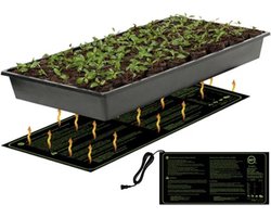 Kweekmat verwarmingsmat planten & zaden – 25x50 cm – warmte mat voor stekjes, kiemen, kweken & overwinteren – terrarium geschikt – spatwaterdicht – 17W – zonder regelaar