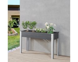 Kweektafel Beverwijk plantenbak 125x40x75 cm donkergrijs