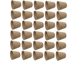Kwekerij Bekers - Plantenpotjes Papier - Zaailingen Starten - Biologisch Afbreekbaar - 100 Stuks - Khaki