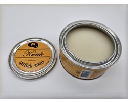 KWIEK antiekwas - NATUREL - de echte onderhoudswas volgens oudhollands recept - 375 ml - makkelijk in gebruik - meubel - antiek - meubelwas - bijenwas - boenwas - terpentijnwas - kleur naturel - De Enige Echte KWIEK was