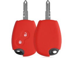 kwmobile autosleutel hoesje geschikt voor Renault Dacia 2-knops autosleutel hoes - TPU autosleutel behuizing - Beschermende auto sleutel case - Sleuteletui in rood