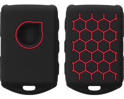 kwmobile autosleutel hoesje geschikt voor Volvo 4-knops autosleutel Keyless Go hoes - TPU autosleutel behuizing - Beschermende auto sleutel case - Sleuteletui in zwart / rood