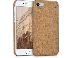 kwmobile Hoesje geschikt voor Apple iPhone SE (2022) / iPhone SE (2020) / iPhone 8 / iPhone 7 case - Telefoonhoesje met coating van kurk - Handige beschermhoes in lichtbruin