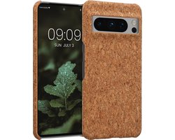 kwmobile Hoesje geschikt voor Google Pixel 8 Pro case - Telefoonhoesje met coating van kurk - Handige beschermhoes in lichtbruin