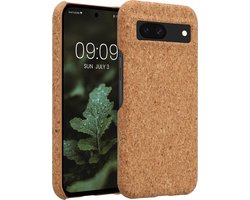 kwmobile Hoesje geschikt voor Google Pixel 8a case - Telefoonhoesje met coating van kurk - Handige beschermhoes in lichtbruin