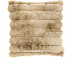 KYLIAN - Kussen - 45x45 cm - Dikke rib - Fake-fur - Super zacht