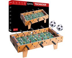 Kyto tafelvoetbal voor kinderen en volwassenen, voetbaltafel, tafelvoetbal 70x35cm, van hout, incl. 2x voetbal balletjes
