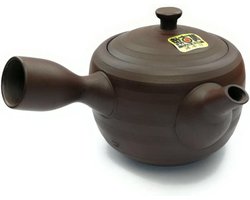 Kyusu Japanse theepot - keramiek - geschikt voor groene thee - 270 ml - bruin