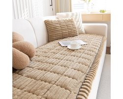 KZQ 180 cm x 70 cm Huisdiervriendelijke bankhoes, geschikt voor honden, wasbaar, antislip, huisdiervriendelijk, bank- en fauteuilkussens - Bruin