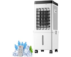 KZQ 3 In 1 Draagbare Airconditioner Met Afneembaar 10 Liter Watertank - Luchtkoeler Ontvochtiger En Ventilator Zonder Raam Met 3 Windsnelheden - Afstandsbediening Model - Wit