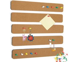 KZQ 5 stuks vilten prikbord - vilten muurstickers - stripstrips - prikbord - decoratief achtergrondbord - perforatievrij - geschikt voor slaapkamer, kantoor en thuis als wanddecoratie - prikbord met zelfklevend kurkbord - (pin niet inbegrepen)