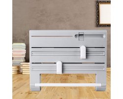 KZQ 6-in-1 Keukenopbergrek - Multifunctionele keukenorganizer - Papieren handdoekhouder - Geschikt voor papieren handdoeken, aluminiumfolie en plastic zakken - met snijder en dispenser