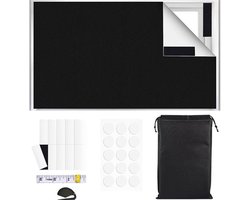 KZQ Draagbaar - Verduisteringsgordijn - Geen boren nodig - Geschikt voor slaapkamer, kinderkamer, loft, camper - Met superlijm en klittenband - 150*100cm - Zwart