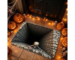 KZQ Halloween Decoratie Deurmat Met 3D Illusie, Vloerkleed Voor Binnen