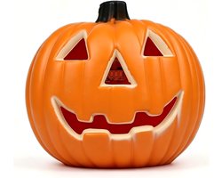 KZQ Halloween Decoratie Verlichte Pompoen – Jack-o-Lantern Tafelornament – LED Pompoenlamp van Kunststof voor Thuis en Feest
