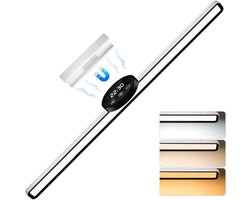 KZQ Kastverlichting - Wandlamp voor binnen - 21.6inch - Driekleurige instelbare wandlamp - Met LED-lichtstrip - 1800 mAh oplaadbare batterij - Magnetische lichtstrip - Geschikt voor kasten, keukens, kledingkasten, nachtkastjes, bureaus, enz.