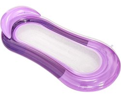 KZQ Ligbedden – Zonnebaden – Opblaasbare waterbedden – Opblaasbare kleurverloop – Ligstoelen met netten – Met rugleuningen – Drijvende bedden – Opvouwbaar – Drijvende rugleuningen – 155×73cm – Paars verloop