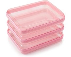 KZQ Opbergtas Set 3 Stuks Transparant Harde Zijkant Ritsvakken Waterdicht Herbruikbaar Opbergzakken voor Luier Tas Kinderspeelgoed Schrijfgerei Make-up 25x20x5 cm
