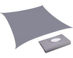 KZQ Parasol - Vierhoekig zeil - Tuinparasol - Buitenluifel - Waterdicht, zwaar schaduwdoek - Buitenluifel - 3m × 5m - Geschikt voor kas, prieel, achtertuin, terras, zonnescherm - Grijs