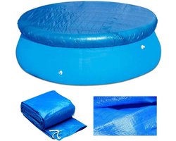 KZQ Ronde zwembadafdekking - waterdicht doek - rond eenvoudig opblaasbaar zwembad - geschikt voor tuin, buiten, waterspeeltuin, thuis, bovengrondse ronde zwembadafdekking - 183 cm diameter - blauw