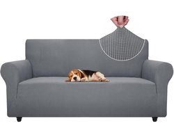KZQ Stretch bankhoes - Bankhoes - Volledig afneembare stretch bankhoes - Waterdichte bankhoes - Polyester bankhoes - Volledig stoffen bankhoes - 3-zitsbank - Tussen 185-230 cm - Eikengrijs