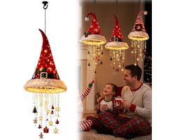 KZQ Verlichte Kerstkroonluchter In De Vorm Van Een Kerstmuts - Led Hanglamp Voor Feestelijke Kerstdecoratie Binnen