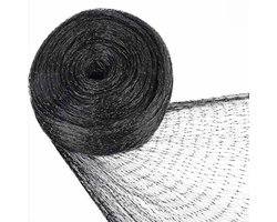 KZQ Vogelnet - Vogelbeschermingsnet - Anti-duivennet - Beschermt fruitbomen, moestuinen en groenten tegen beschadiging - Geschikt voor vogelhuisjes en kippenhokken (zwart)