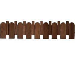KZQ Wandkapstok van walnoothout met haken, stevig en duurzaam, wordt geleverd met 8 haken voor het ophangen van jassen/sleutels/hoeden/badjassen/handdoeken/planten/tassen（Beukenhout）