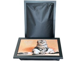 L-line by Jis - Laptray - Schoottafel - Schootkussen - Laptoptafel - Dienblad met kussen - Cat Lazy – 43x32,5 cm
