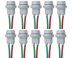 L & P B553 10 stuks T10 W5W W2,1X9,5D rubberen fitting lampen rubberen fitting lamphouder glazen voet voor gloeilampen gloeilampen lampen