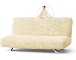 L-vorm hoekbankhoes 1 2-3-zits hoes voor bank en fauteuil - Stretch elastische stoffen beschermer - beige armloze slaapbank hoekbank overtrek