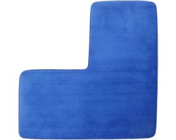 L-vormige badmat - Douchemat - Badmat - Vloermat - Antislipmat - Hoekbadmat - Hoek douchematten - Antislip voetmat - Deurmat - Schoonloopmat - voor thuis, deur, wastafel, vloer, toilet, keuken, binnen en buiten - 80*80 cm - blauw