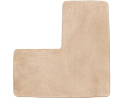 L-vormige badmat - Douchemat - Badmat - Vloermat - Antislipmat - Hoekbadmat - Hoek douchematten - Antislip voetmat - Deurmat - Schoonloopmat - voor thuis, deur, wastafel, vloer, toilet, keuken, binnen en buiten - 80*80 cm - khaki