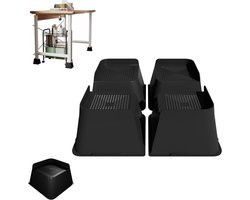 L-vormige meubelverhogers set van 4, ideaal voor tafels, bedden en bureaus, 7.5 cm hoog, robuuste en duurzame verhogers voor betere ergonomie en ruimtebesparing
