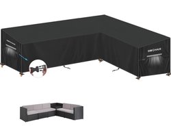 L-vormige Waterdichte Bankhoes voor Tuinmeubelen - UV-Bescherming en Winddicht