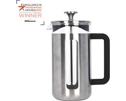 La Cafetière Pisa koffiezetapparaat met glazen frame, roestvast geborsteld staal